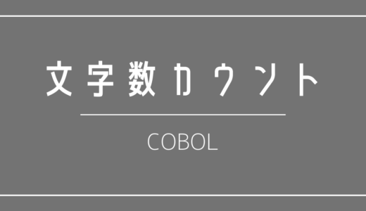 文字数カウントの仕方を解説する（COBOL解説）関数を使う