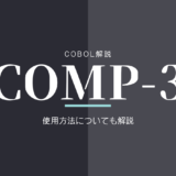 COBOLのCOMP3とCOMPとは何か解説